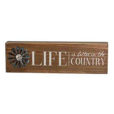 Country Life Windmill Table Sign - The Fox Decor